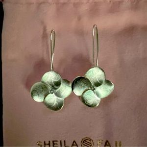 SILVER Sheila Fajl Flowers on fishhook in silver. Excellent condition.